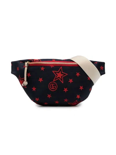 Gucci Kids' Star-print Belt Bag In Blue