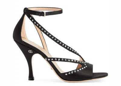 Pre-owned Gucci Starembellished Gg (95mm) Sandals (women's) Sneakers In Black