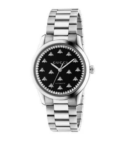 Gucci Steel G-timeless Watch 38mm In Black