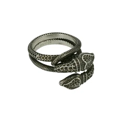 Pre-owned Gucci Sterling Garden Snake Ring 'silver' | Men's Size 13