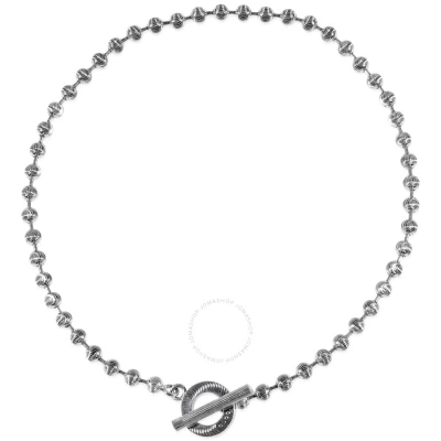 Gucci Sterling Silver Boule Necklace In Metallic