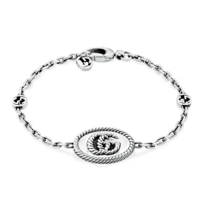 Gucci Sterling Silver Double G Bracelet In Silver-tone
