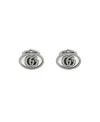 Gucci Sterling Silver Double G Cufflinks In White