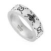 GUCCI GUCCI STERLING SILVER GG AND BEE ENGRAVED RING