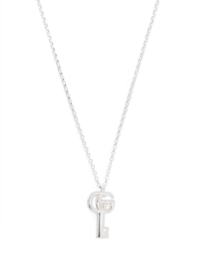 Gucci Sterling Silver Gg Marmont Necklace