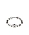 Gucci Sterling Silver Interlocking G Bracelet In Metallic