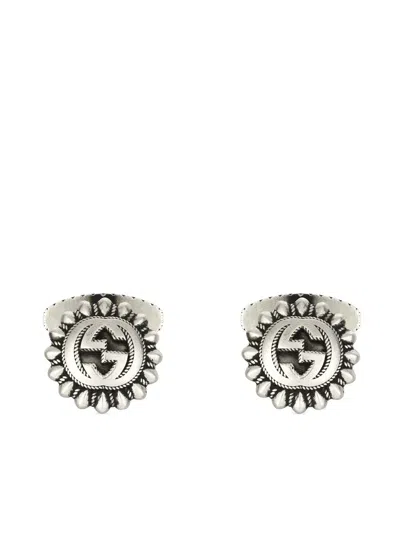Gucci Interlocking G Cufflinks In Silver