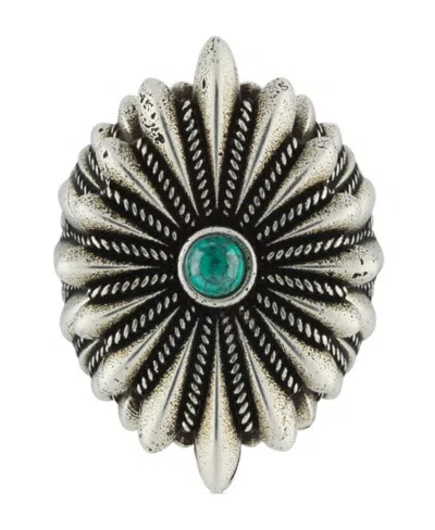 Gucci Sterling Silver Interlocking G Flower Ring