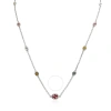 Gucci Sterling Silver Interlocking G Multicoloured Enamel Necklace - Ybb728953001 In Silver-tone