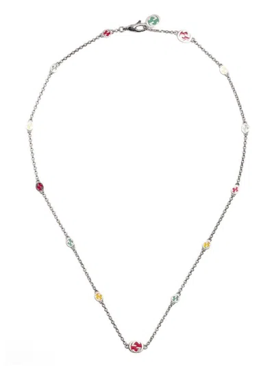 Gucci Sterling Silver Interlocking G Necklace