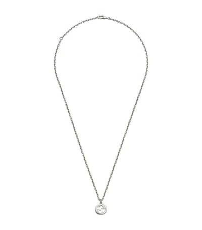 Gucci Sterling Silver Interlocking G Necklace In Metallic