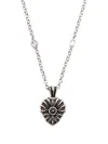 Gucci Sterling Silver Interlocking G Heart Necklace In Silver