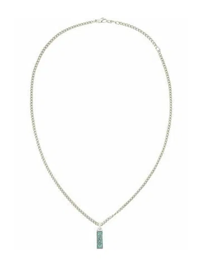 Pre-owned Gucci Sterling Silver Pendant Necklace, 22.25"