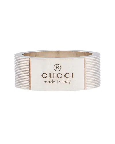 Pre-owned Gucci Sterling Silver Trademark Ring - Size 6 3/4 (authentic Pre-loved)