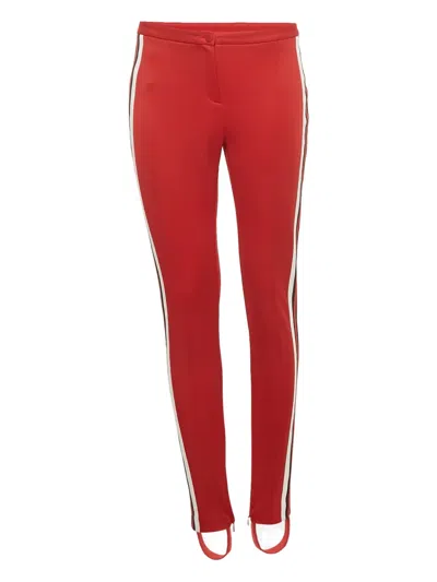 Pre-owned Gucci Stirrup-detail Trousers In Red