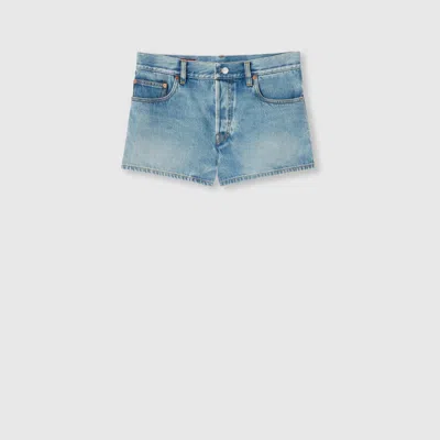 GUCCI GUCCI STONE-WASHED DENIM SHORTS