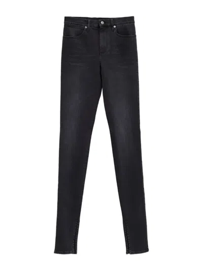 Gucci Stonewashed Cotton Denim Slim-leg Jeans With Italian Leather Brand Tag In Blue