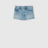 Gucci Faded Effect Cotton Denim Shorts In Blue