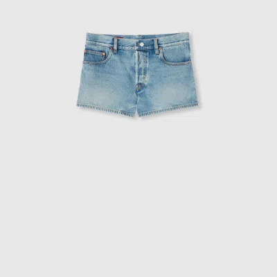 Gucci Stonewashed Denim Shorts