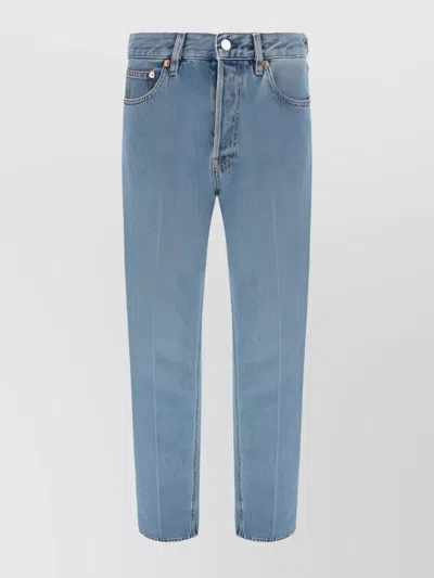 Gucci Straight Cotton Jeans With Back Patch Pockets