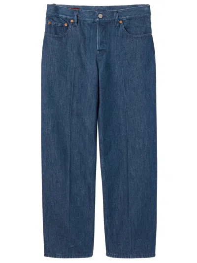 Gucci Straight Cut Denim Jeans In Blue