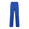 Gucci Brand-embroidered Slip-pocket Straight-leg Regular-fit Wool-blend Trousers In Blue