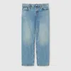 Gucci Straight Fit Denim Pants In Blue