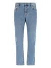 Gucci Web-stripe Tapered Jeans In Blue