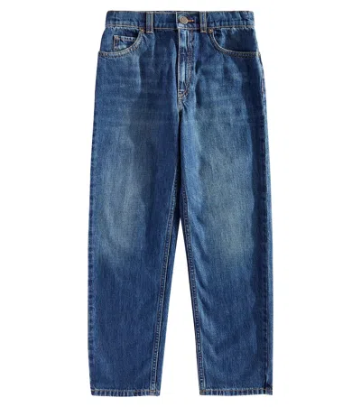 Gucci Kids' Straight Jeans In Blue