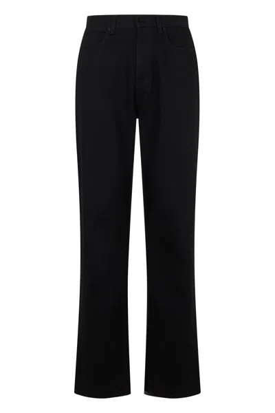 Gucci Straight Jeans In Cotton Denim With High Waist In Multi