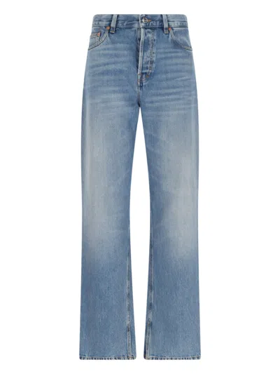 Gucci Washed Straight-leg Boyfriend Jeans In Blue