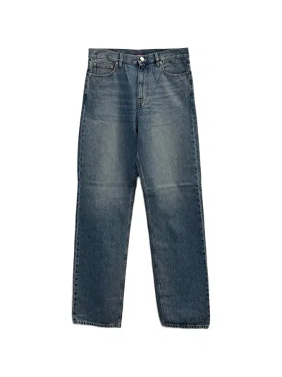 Gucci Slim Fit Cotton Denim Trousers In Blue