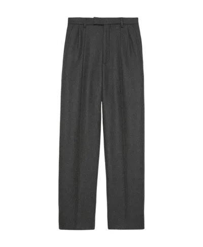 Gucci Luxurious Dark Grey Trousers With Wool And Cashmere Blend