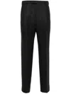 Gucci Dark Gray Cashmere-wool Tailored Pants With Refined Texture In Grey
