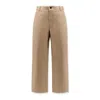 Gucci Straight Leg Cotton Pants With Button Closure