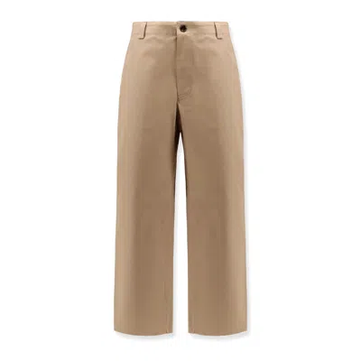 Gucci Straight Leg Cotton Pants With Button Closure
