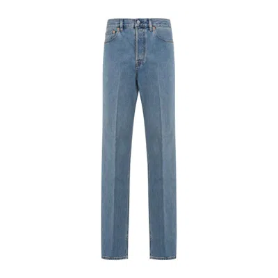 Gucci Straight-leg Denim Pants In  Blue