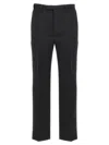 Gucci Straight Leg Formal Trousers With Classic Closure And Stretched Fold In Black