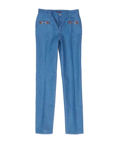 Gucci Straight Leg Jeans In Blue