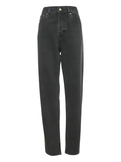 Pre-owned Gucci Straight-leg Jeans In Gray