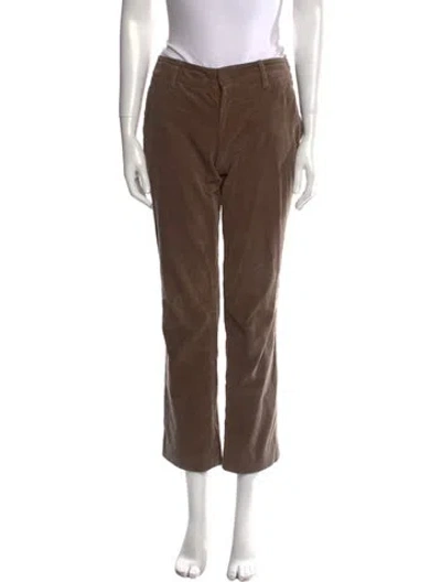 Pre-owned Gucci Straight Leg Pants In Brown