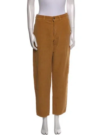 Pre-owned Gucci Straight Leg Pants In Brown
