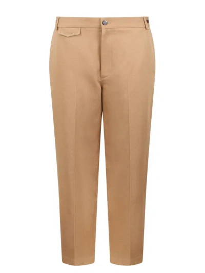 Gucci Straight Leg Tailored Trousers In Brown