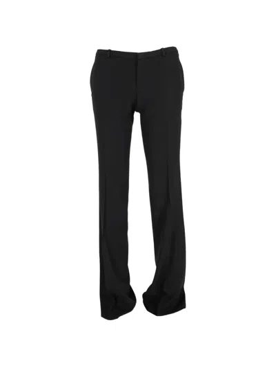 Pre-owned Gucci Straight-leg Trousers In Black