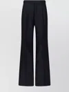 Gucci Straight Leg Trousers With Belt Loops And Pocket In Black
