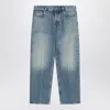 Gucci Straight Light Blue Jeans With Faded Effect Women In Blue
