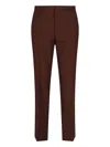 Gucci Wool Twill Trousers In Brown