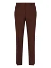 Gucci Wool Twill Trousers In Brown