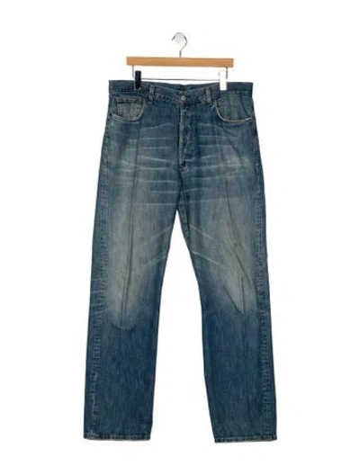 Pre-owned Gucci Straight-leg Jeans In Blue