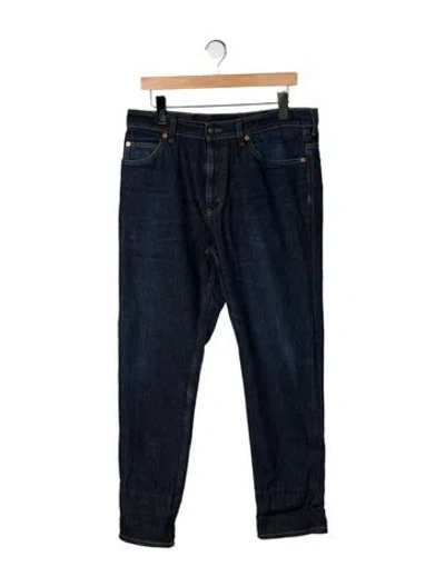 Pre-owned Gucci Straight-leg Jeans In Blue